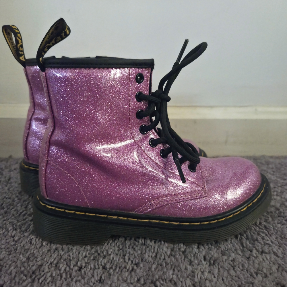 Glittery Pink Kids Boots - Picture 5 of 7